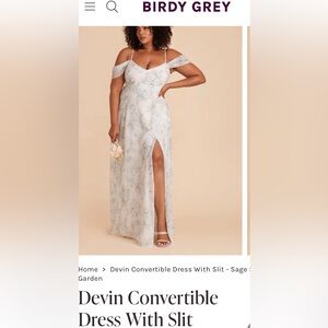 🆕 Deiven 👗by Birdy Grey Convertible ways to wear it Size XXL  print sage garden